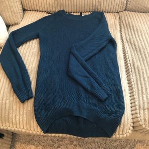 Long slouchy knit sweater